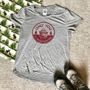 Gray Smokey the Bear Tee